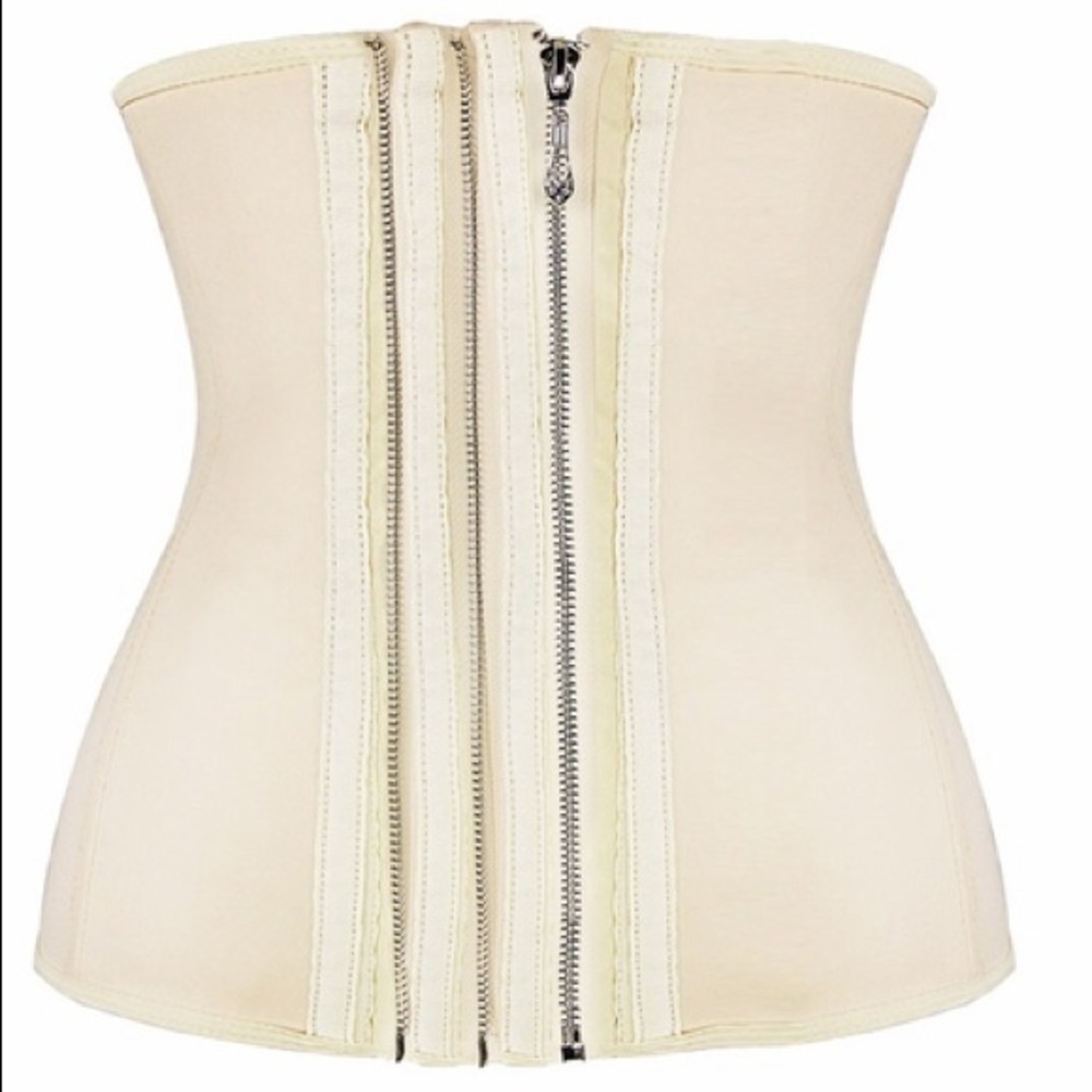 NWT- Smooth Zipper Latex Steel Boned Waist Trainer